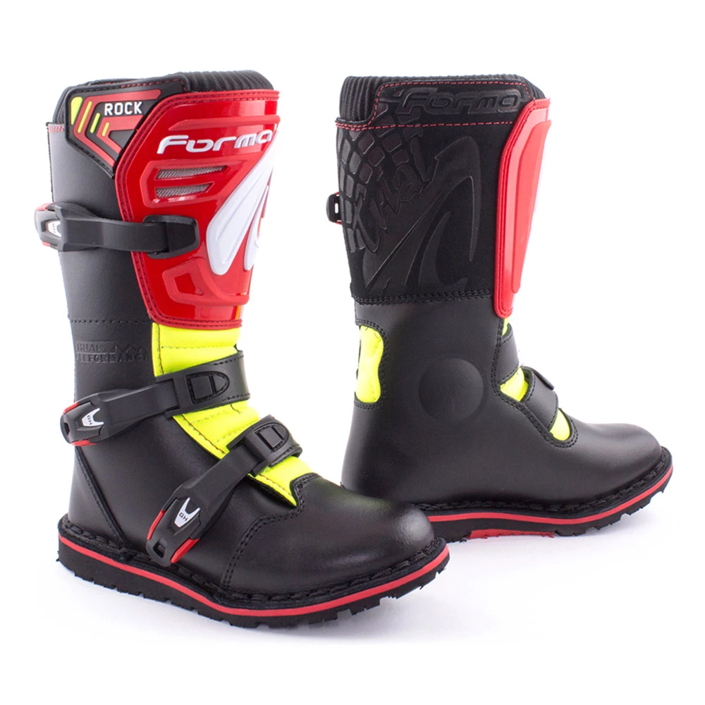 Cheap โญ Trial Forma Rock Kid ๐ฅพ Boots Black Red Yellow ๐ฅฐ